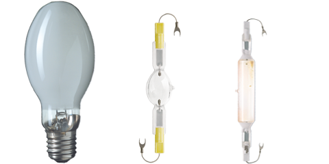 Lampes halogènes aux iodures métalliques avec brûleur en quartz